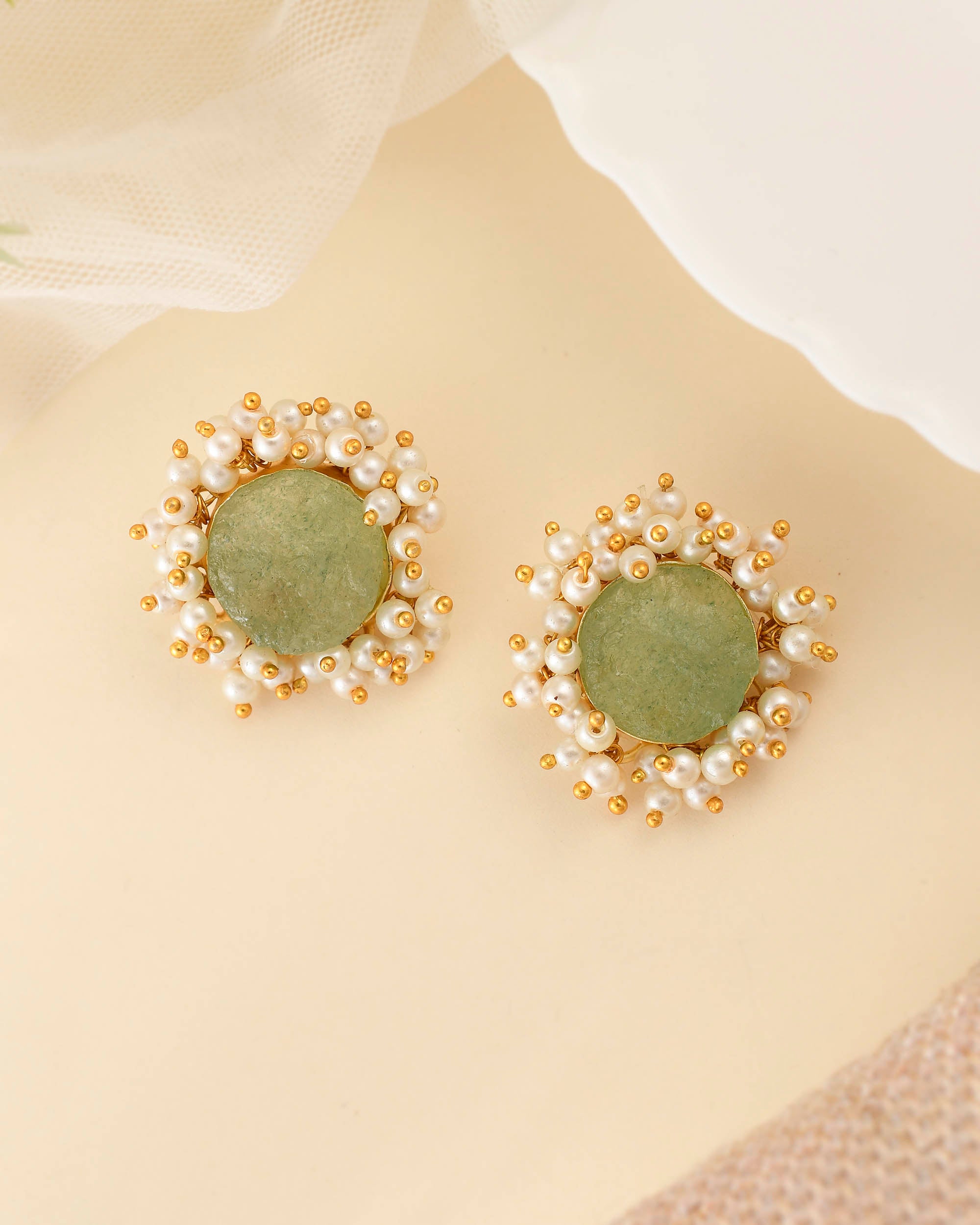 AVENTURINE ROUGH EARRINGS